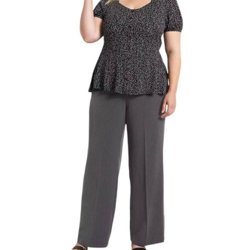 Lane Bryant's Allie wide-leg pants "fit revolution" no-gap waist NWT Size 20 Reg